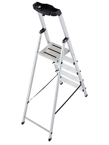 KRAUSE SAFETY drabina aluminiowa 5 stopni z PÓŁKĄ